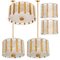 Gold-Plated and Ice Glass Drum Wall Sconce by J.T. Kalmar, Austria 10