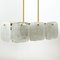 Glass and Brass Light Fixtures by J.T Kalmar, Austria, 1960s, Set of 5 8