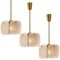 Glass and Brass Light Fixtures by J.T Kalmar, Austria, 1960s, Set of 5 15