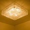 Large Square Textured Glass Ceiling Lamp by J.T Kalmar, Image 8
