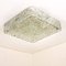 Large Square Textured Glass Ceiling Lamp by J.T Kalmar, Image 5