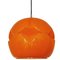 Geometrical Cast Opaque Orange Glass Fixture from Peill & Putzler, Set of 2 3