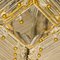 Lampada a incasso Piramide grande placcata in oro di Venini, anni '70, Italia, Immagine 4