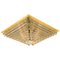 Lampada a incasso Piramide grande placcata in oro di Venini, anni '70, Italia, Immagine 1
