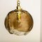 Smoked Glass and Brass Pendant Light from Kalmar, 1970s 14