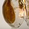 Lámpara colgante de vidrio ahumado y latón de Kalmar, años 70, Imagen 10