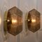 Geometric Smoked Glass and Brass Wall Light from Limburg Glashütte 7