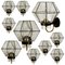 Large Iron and Clear Glass Wall Light from Glashütte Limburg, 1960, Image 2