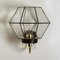 Large Iron and Clear Glass Wall Light from Glashütte Limburg, 1960, Image 7