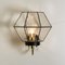 Large Iron and Clear Glass Wall Light from Glashütte Limburg, 1960, Image 8