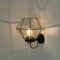 Large Iron and Clear Glass Wall Light from Glashütte Limburg, 1960, Image 5
