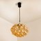 Amber Bubble Glass Pendant Light by Helena Tynell, 1960s, Set of 6, Image 12