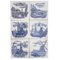 Dutch Blue Ceramic Tiles by Gilliot Hemiksen, 1930s, Set of 6 9