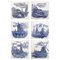 Dutch Blue Ceramic Tiles by Gilliot Hemiksen, 1930s, Set of 6 1