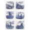 Dutch Blue Ceramic Tiles by Gilliot Hemiksen, 1930s, Set of 6, Image 1