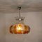 Amber Glass Flower Ceiling Lamp from AV Mazzega, Italy, Set of 2, Image 10