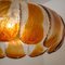 Amber Glass Flower Ceiling Lamp from AV Mazzega, Italy, Set of 2 3