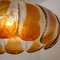 Amber Glass Flower Ceiling Lamp from AV Mazzega, Italy, Set of 2, Image 3