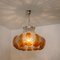 Amber Glass Flower Ceiling Lamp from AV Mazzega, Italy, Set of 2, Image 11