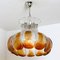 Amber Glass Flower Ceiling Lamp from AV Mazzega, Italy, Set of 2, Image 7