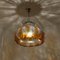 Amber Glass Flower Ceiling Lamp from AV Mazzega, Italy, Set of 2 6