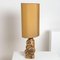 Lampada in ceramica di Bernard Rooke con paralume custom made di René Houben, anni '60, Immagine 12