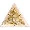 Gold-Plated Piramide Murano Glass Flush Mount / Wall Light from La Murrani, 1970s, Italy 1