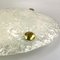 Large Textured Murano Flush Mount / Wall Light from Hillebrand, 1960s 4