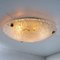 Large Textured Murano Flush Mount / Wall Light from Hillebrand, 1960s 9
