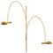 Double Ball Brass Arc Floor Lamp with Adjustable Height by Florian Schulz, 1970 1