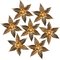 Large Brass Flower Wall Light in Style of Willy Daro, 1970s 2