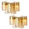 Large Massive Glass Sconces in the Style of Kalmar, 1960s, Set of 2 1
