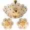 Large Glass and Brass Floral Wall Light from Ernst Palme, 1970s, Image 19