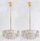 German Faceted Crystal and Gilt Metal Four-Tier Chandelier from Kinkeldey, Set of 2 2