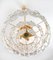 German Faceted Crystal and Gilt Metal Four-Tier Chandelier from Kinkeldey, Set of 2, Image 10