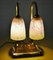 Bronze & Pâte De Verre Glass Double Lamp by Robert Bousquet for Schneider, 1910, Image 8