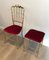 Chiavari Brass Chair and Stool, France, 1970s, Set of 2, Image 4