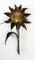 Wrought Iron Sunflower Wall Lamp, 1970s 6