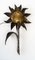 Wrought Iron Sunflower Wall Lamp, 1970s, Image 6