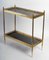 Tables en Bronze et Cuir, 1960s, Set de 2 2