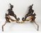 Bronze Chenets with Chimera Decoration, 19th Century, Set of 2 5