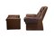 P60 Leather Armchair and Footstool by Vittorio Introini for Saporiti, Italy, 1960s, Set of 2, Image 2