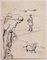 Gabriele Galantara - Satirische Szene von L'asino - Bleistift und Bleistiftzeichnung - 1910er 1