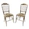 Italian Brass Chairs from Chiavari, Set of 2 1