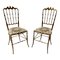 Italian Brass Chairs from Chiavari, Set of 2, Image 1