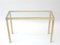 French Brass Console Table with Glass Top, 1970s 2