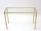 French Brass Console Table with Glass Top, 1970s, Image 2