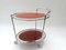 Oval Chrome and Glass Mirrored Bar Cart, 1950s, Image 2