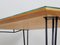 Italienischer Schreibtisch / Esstisch mit Holzplatte und Schwarzen Metallbeinen, 1950er 10