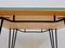 Italian Desk/ Dining Table with Wood Top and Black Metal Legs, 1950s 8